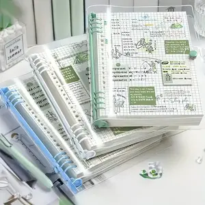 [Waterproof Loose-Leaf Notebook] Waterproof & Moisture-Proof 240-Page A5 PVC Transparent Loose-Leaf Durable Drawing Notebook | Replaceable Refillable Binder for Daily Writing, Office, and Study Use