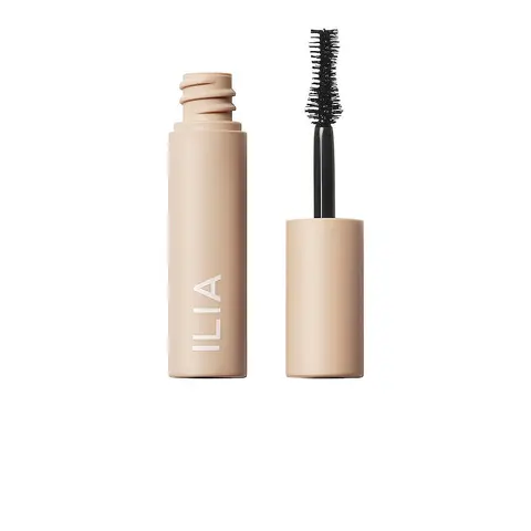 ILIA Mini Fullest Volumizing Fluffy Lashes Mascara - Cosmetic Lash Mascara, Smudge-Resistant, Silicone-Free Makeup Essential with Caprylyl Glycol, Ethylhexyl Polyhydroxystearate