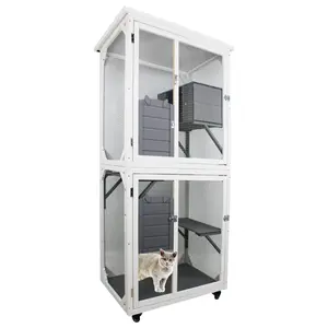 XPT016 Outdoor indoor cat pet climbing rack play cage lovely big space