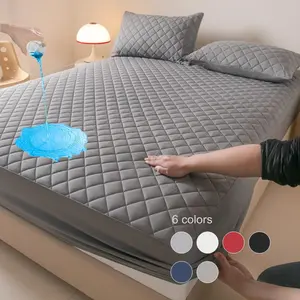 Waterproof Mattress Cover Set, 3 Counts/set Including 1 Count Mattress Protector & 2 Counts Pillowcase, Soft Comfortable Breathable Bedding Set for Bedroom