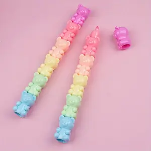 Cute Panda Design Highlighter Pen, 1 Count Colorful Highlighter Pen, Highlighter Marker Pen for Note Taking, Office Stationery & Supplies