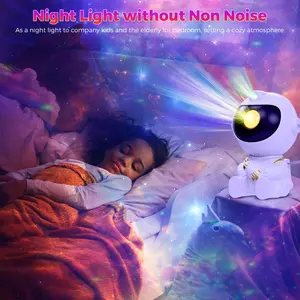 Galaxy Projector Lamp, Mini Astronaut Nebula Projector, LED Night Light for Bedroom, Starry Sky Projection, Includes Remote Control, Bedroom Led Lights