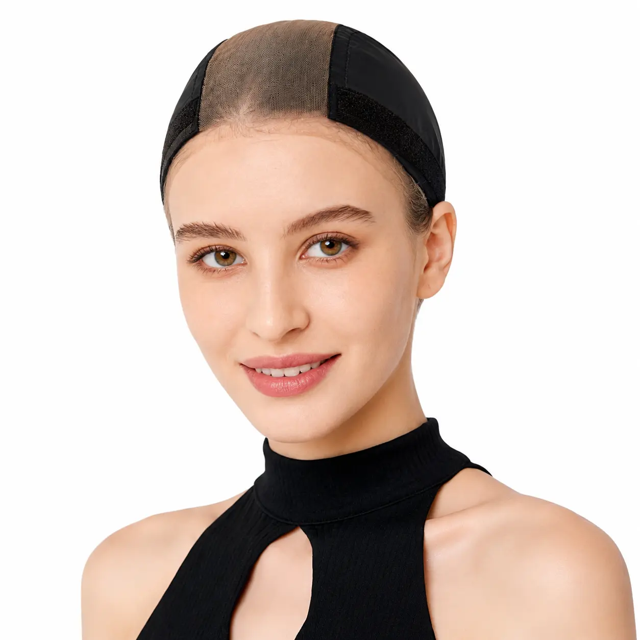 Lace Wiggrip & Lace WigCap Combo, Premium Lace Wig Cap & Wig Band for Women, Adjustable, Reinforced Swiss Lace, Secure Velvet Headband, Chocolate black