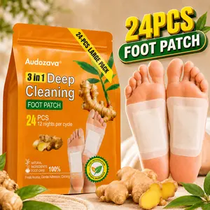 24 Pack of Turmeric & Ginger Premium Pads toFeel Better, Sleep Better & Relieve StressOrganic Foot Patches