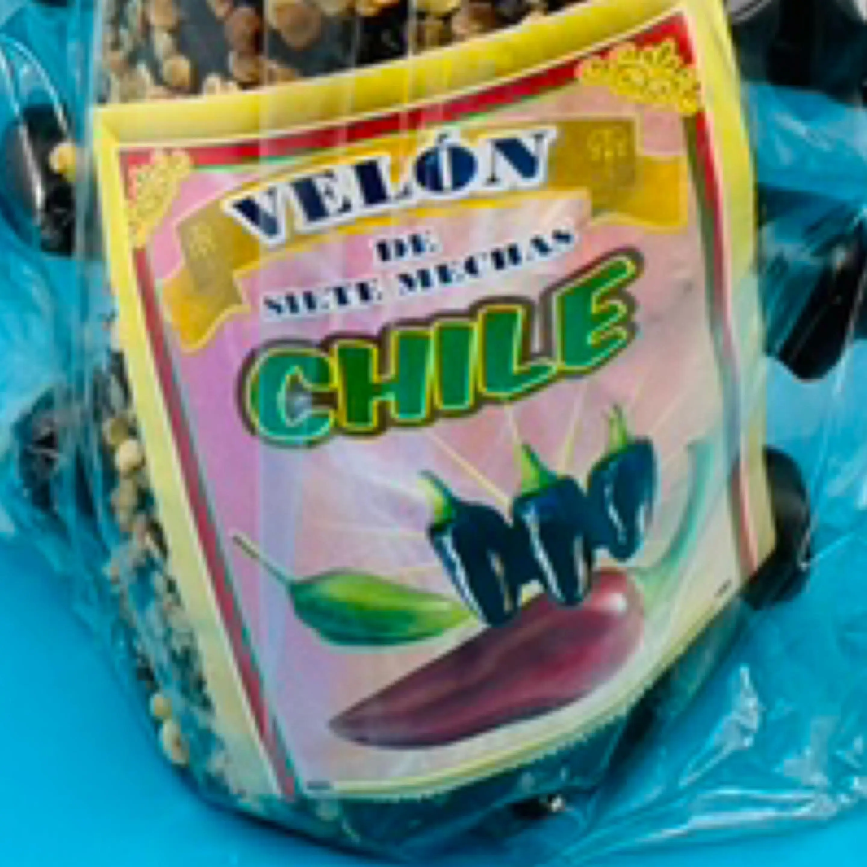7 wick Candle with chile 7 mechas velon chile