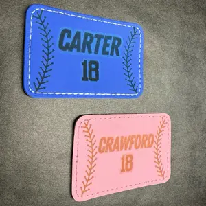 Baseball name Velcro bag patch 3x2