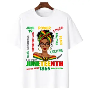 Men's Short-Sleeve Juneteenth 1865 Black Queen African American Freedom June 19 Graphic T-Shirt, Casual Holiday Tee