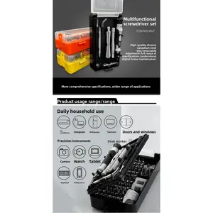 Newly Upgraded 115-in-1 Screwdriver Set Multifunctional Watch, Mobile Phone, Computer Repair and Disassembly Tool basin wrench brushless impac household maintenance sink storage box pipe organizer rack jack ratchet master hex bit socket set rubber grip