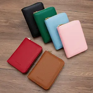 Unisex Flat-Pattern Anti-Theft Passport Holder, Travel Multi-Function Zipper Wallet for Camping Hiking Business Commuting Card Storage