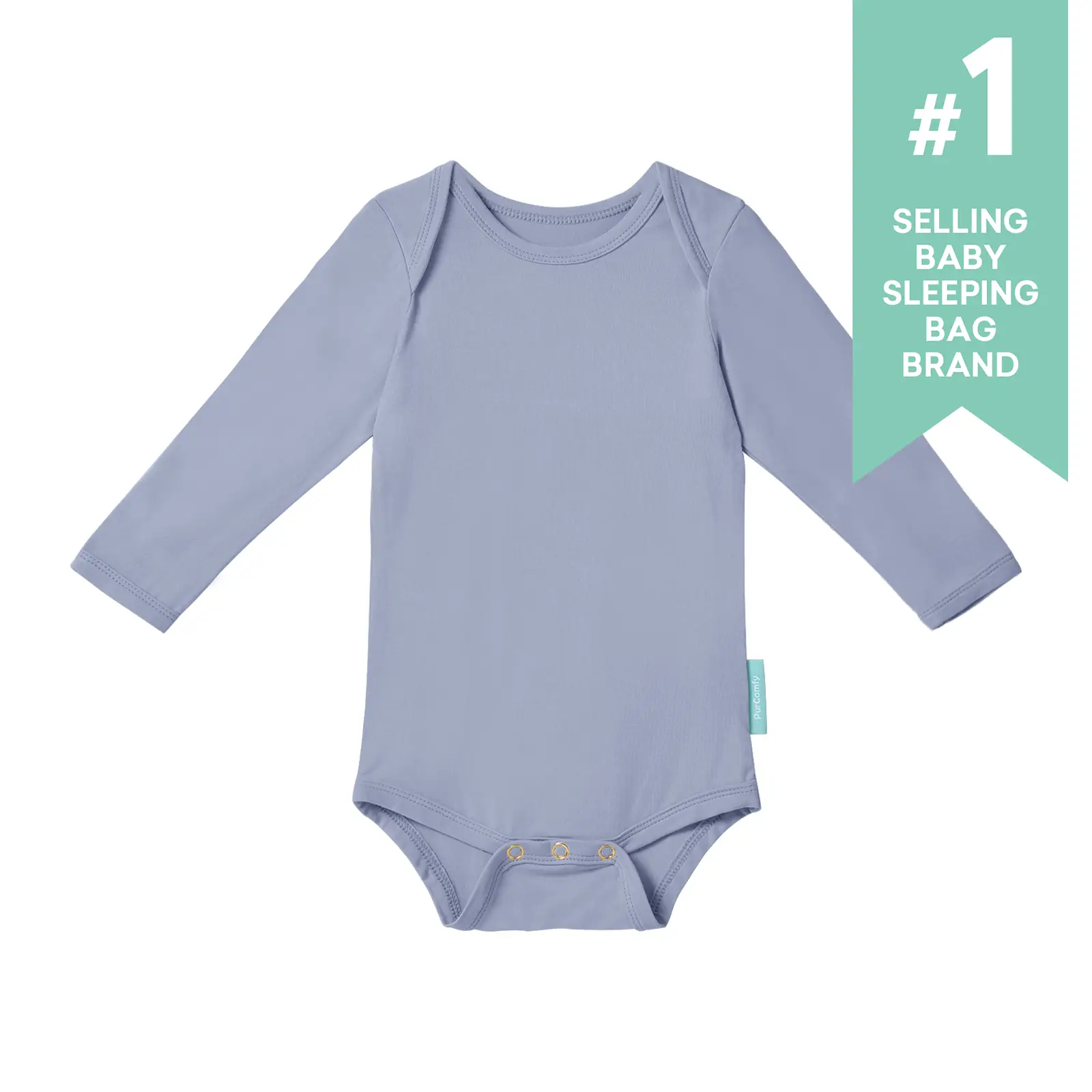 PurComfy Supersoft Bamboo Long Sleeve Baby Bodysuits, Comfortable Sleepers for Boys&Girls, Eczema-Soothe Baby Sleepwear Clothing (0-24M),One Piece