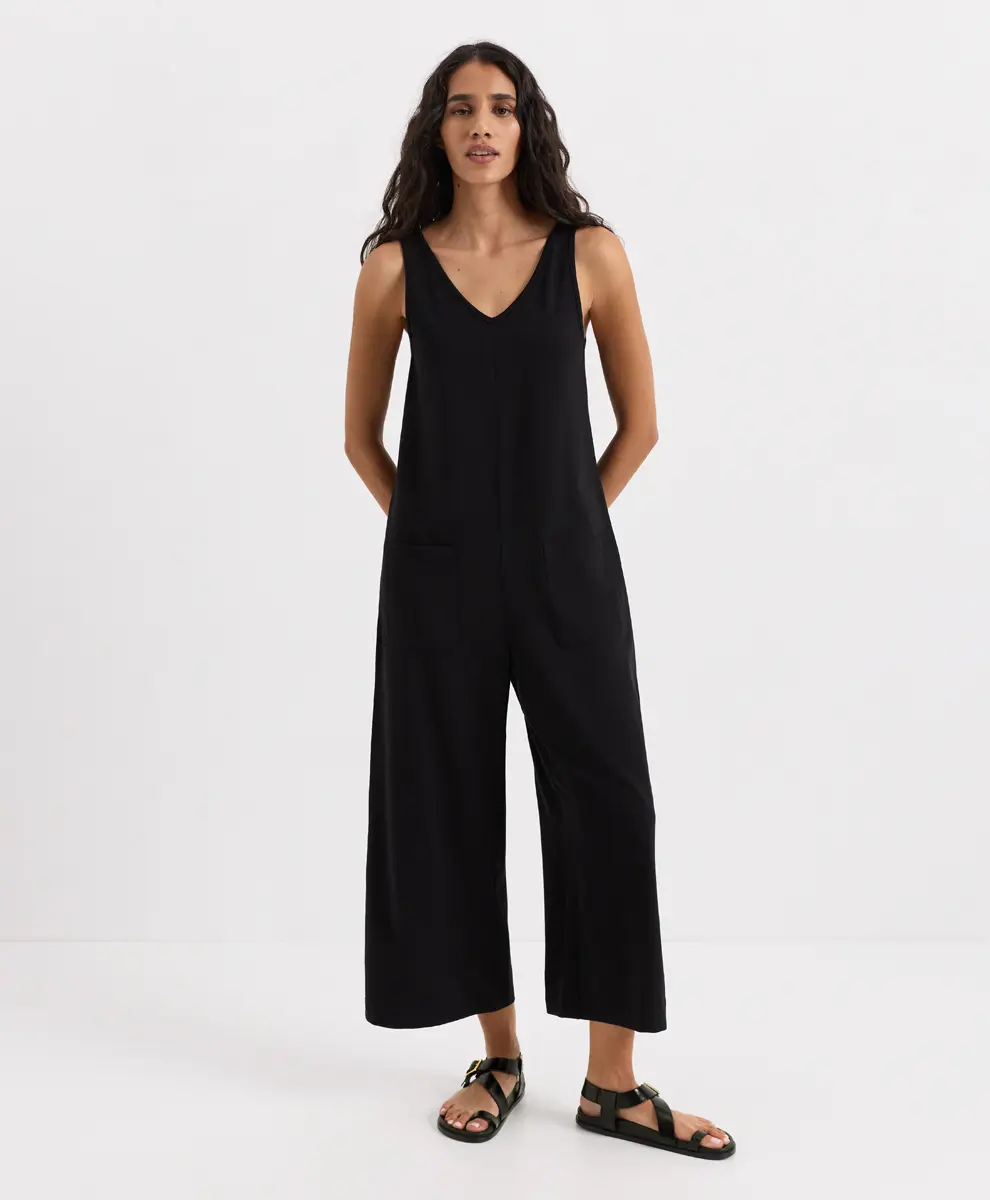 Women's Organic Cool Stretch Cropped Jumpsuit