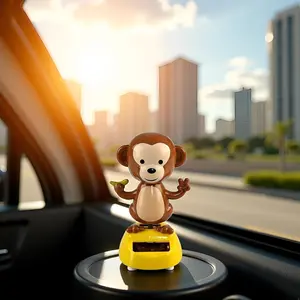 Cute Monkey Solar Power Dancing Monkey Figure for Car Dashboard Desktop Decor for Kids Teens Solar Power Kits Auto Parts