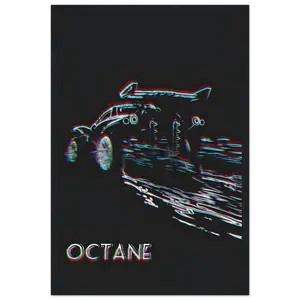 Rocket League Octane - Shatterproof Plexiglass Wooden Framed Poster