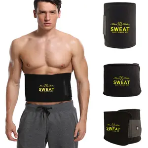 Menswear Body Shaper Shapewear Neoprene Sweat Belt Tummy Control Compression Waist Trainer Sports Exercise Athletic Girdle Bands for Gym Polyester Workout Waistband