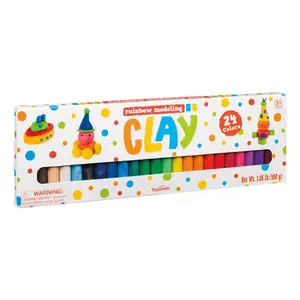 Toysmith Rainbow Modeling Clay Set – 24 Bright Colors, Creative DIY Craft Kit for Kids Ages 5+