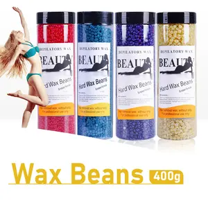Hard Wax Beads, Professional Wax Beads for Hair Removal 400g Hair Wax for Full Body Bikini Face Legs Eyebrow Painless at Home for Woman Men