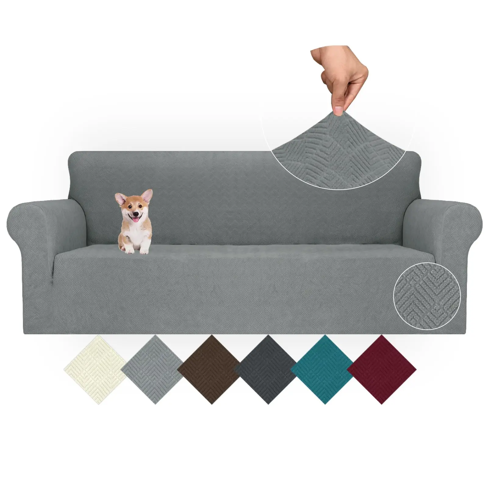 Elastic Sofa Cover, 1 Count Sofa Cover with Elastic Bottom, Universal Living Room Sofa Cover, Furniture Protector for Home Decor, Summer Gift Ideas