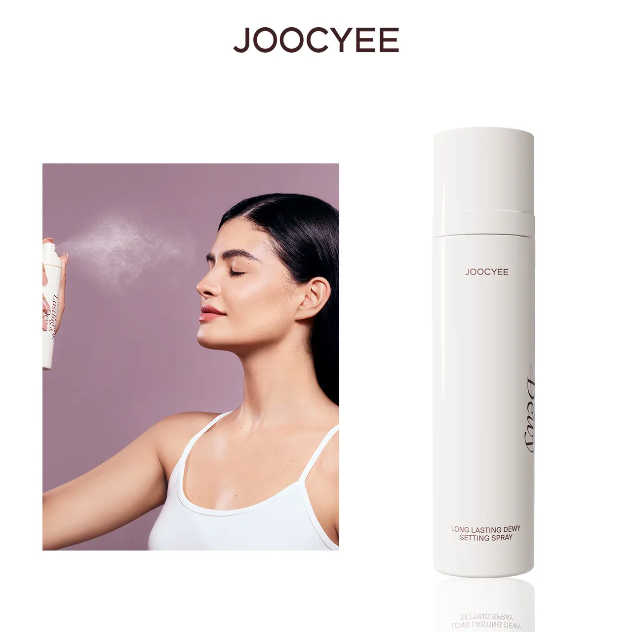 JOOCYEE Long-Lasting Setting Spray, Hydrating Fine Mist for a Radiant Dewy Glow, Non-Comedogenic for All Skin Types, 75ml, Hydration Mist Makeup Fixing Spray