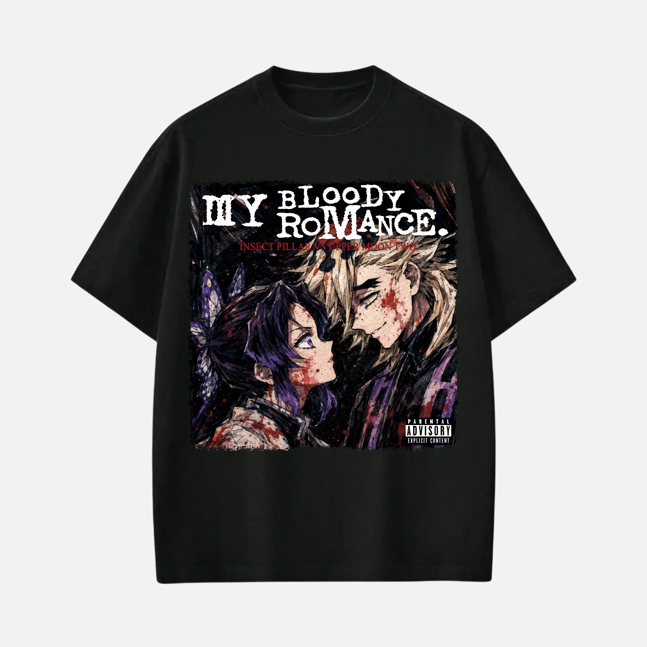 My Bloody R0mance Graphic Tee, Shinobu x Douma Love Shirt, Dem0n Slayer Anime Fan Merch, Unisex Sweatshirt Hoodie