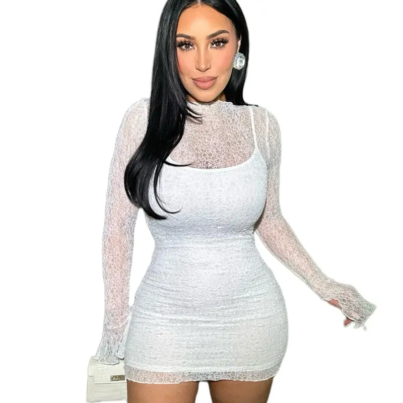 high neck white formal dress Bodycon Collection White Pearl Bandage Midi Dress for Women, Size M
