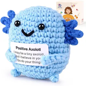 CROCHETTA Mini Positive Energy Crocheted Salamander Doll A Fun Hand Woven Companion An Imaginative Gift Perfect for Birthdays Emotional Comfort Motivation and Encouragement