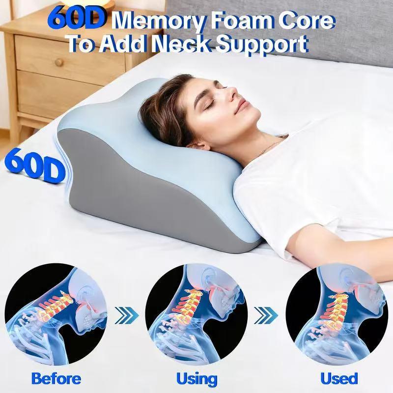 Memory Foam Pillow,Ergonomic Design Versatile Used,forNeck,Back and Leg Support,Suitable for Face-DownReading pillow, Soft and Comfortable Fabric,Multi-Purpose,Removable,SleepingPillow Home, Sofa, LivingRoom, Bed Gift