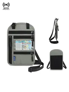 RFID Blocking Work Bag, Durable Nylon Wallet Organizer, Multi-Pocket Passport ID Credit Card Case, Waterproof Travel Wallet for All Seasons