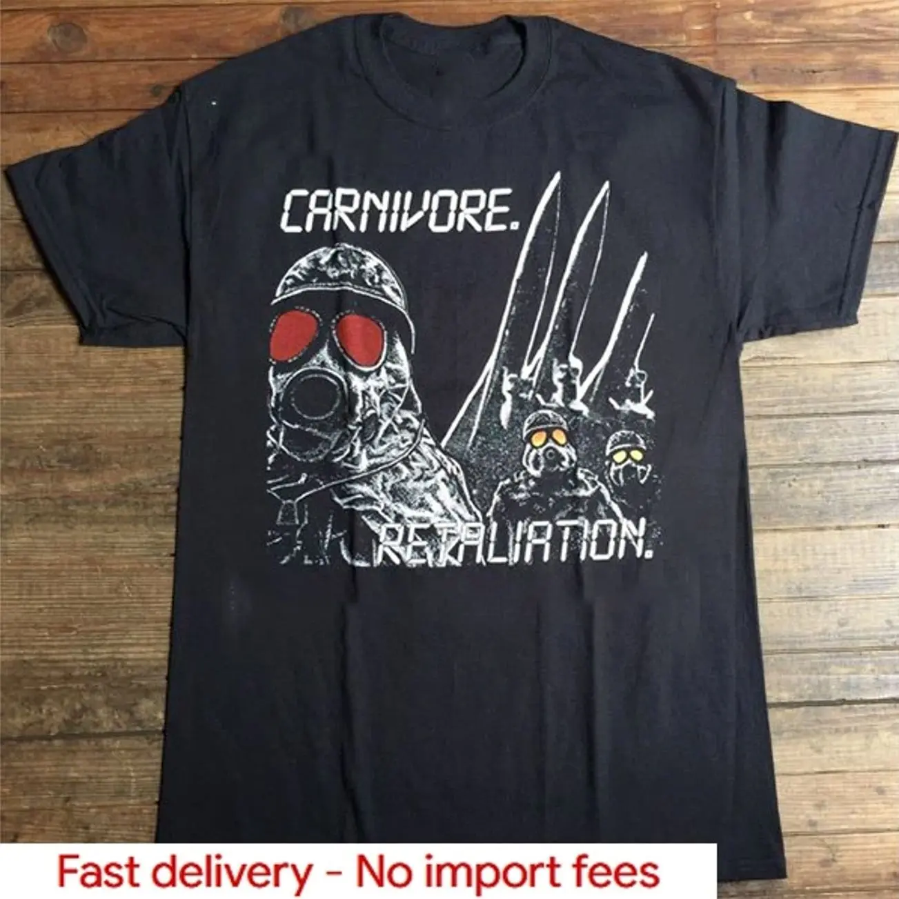 Retaliation Album CARNIVORE Band Unisex Tee Cotton Shirt AL475 L