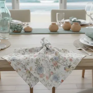 Floral Linen Napkins – Set of 4