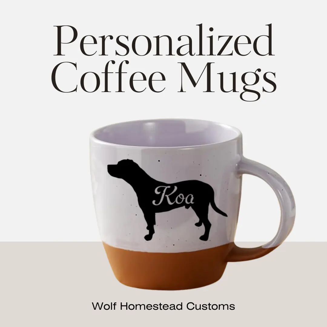 18 oz Personalized Coffee Cup with Your Pet's Photo and Name - 6 Color Options for Coffee and Tea Lovers