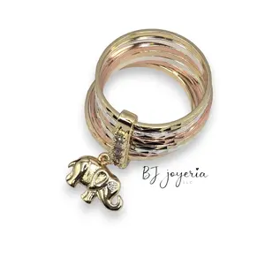 COPPER WEEKLY RING WITH ELEPHANT CHARM (1785)