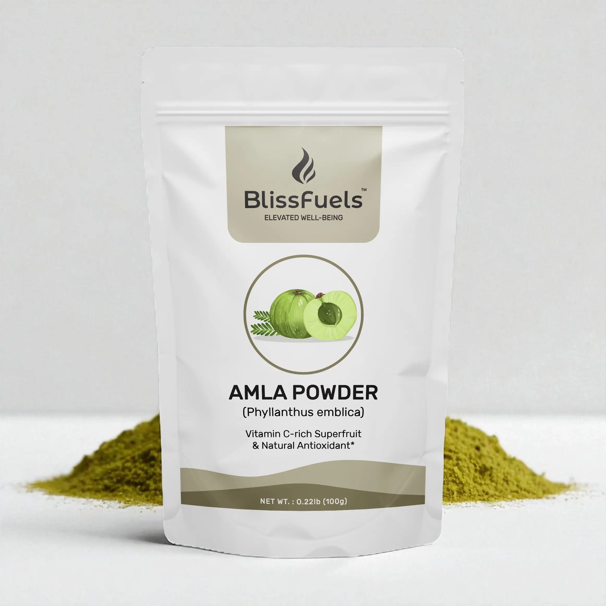 BlissFuels Amla Powder - Natural Vitamin C-Rich Amla Fruit Healthy & Wellness Supplements, Daily Support (100g), Healthy Supplements, Daily Wellness Support