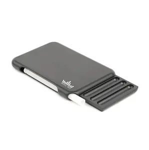 New Authentic Royal Box Torpedo Black 8 Slot Luxury Snuff Box / Wallet with Built in 3” Antimicrobial Plastic Polymer Straw