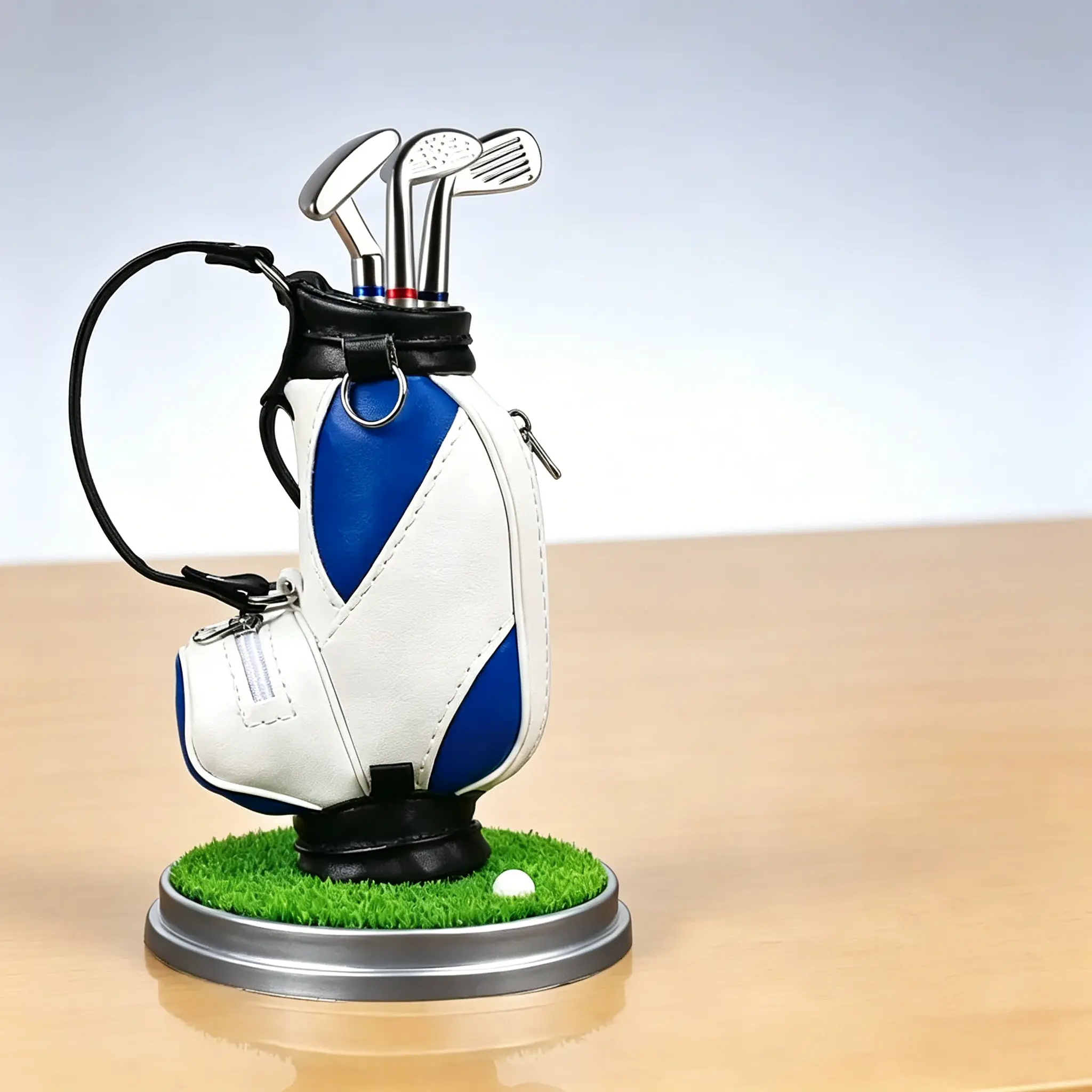 Golf Pen Holder + 3-Pen Set Creative Design Brightens Your Office Desk, Perfect Holiday Gift for Office Workers, Collectible ornaments
