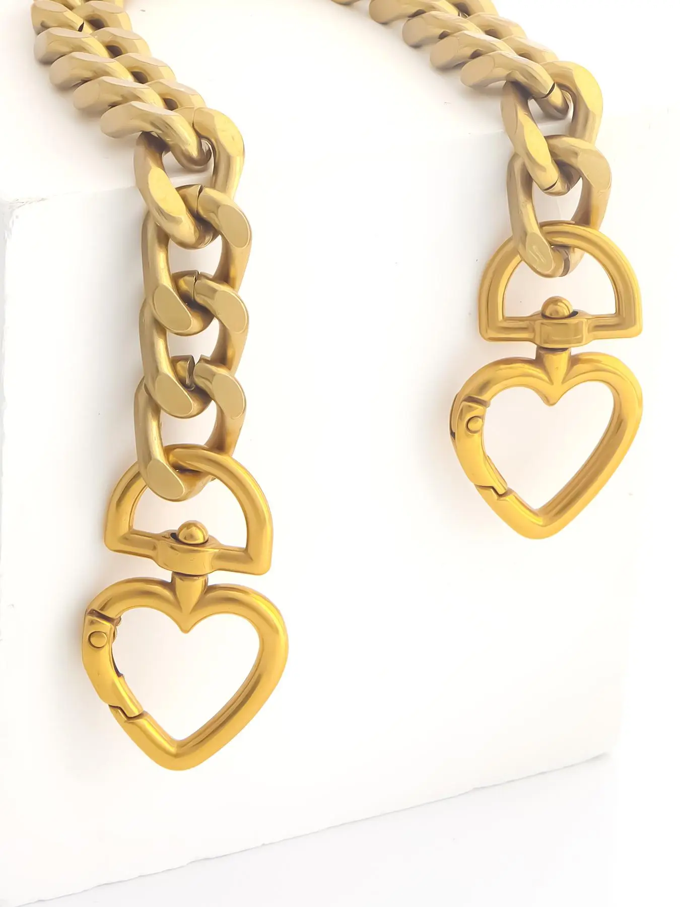 Heart Shaped Bag Chain Extender, Fashionable Bag Strap Extender for Women's Handbag, Trendy All-match & Exquisite Bag Accessories for Daily Use, Adjus
