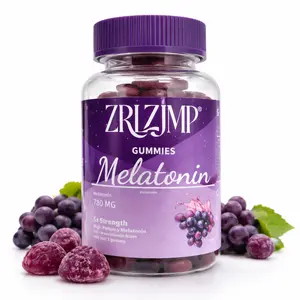 Melatonin Gummies for Adults, Extra Strength Sleep Aid Vitamins, Vegan Natural Grape Flavor Supplement for Better Sleep, Rest Support Supplement, Healthy Sleep Cycles- 60 Count