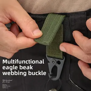 Outdoor Tactical Mountaineering Buckle Key Bag Accessories Multifunctional Belt Buckle Nylon Ribbon Mountaineering Hook Hawkbill Buckle