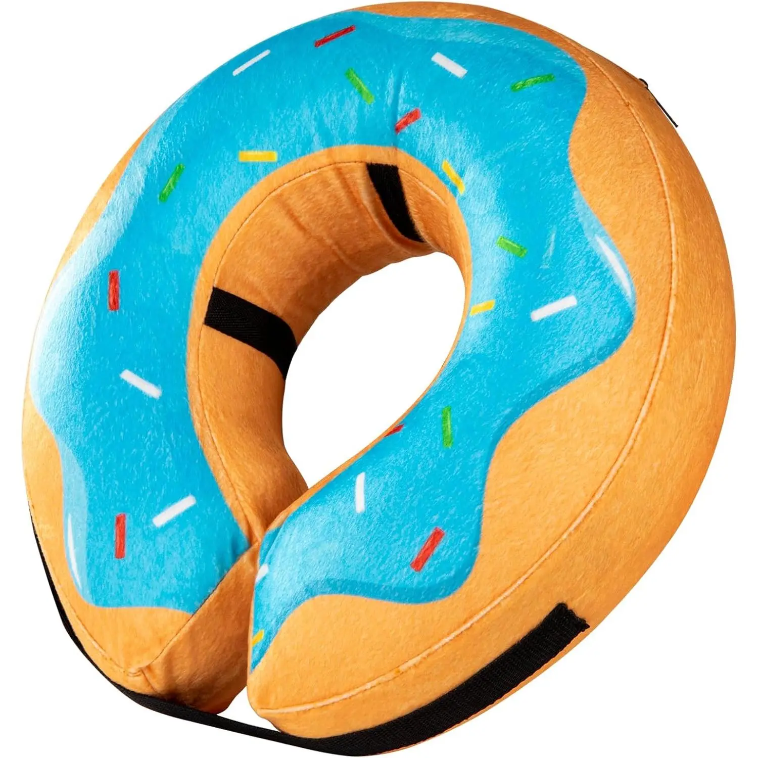 Donut Inflatable Collar for Dogs and Cats, Soft Recovery Dog Cone After Surgery, Protective Pet Neck Cone for Small, Medium, Large Dogs, Not Block Vision (Blue, S)