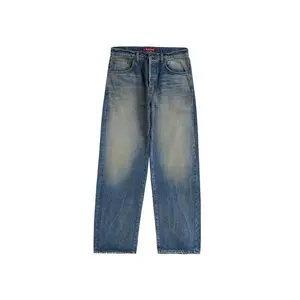 Supreme Distressed Loose Fit Selvedge Jean (SS24) Washed Indigo (men) by StockX