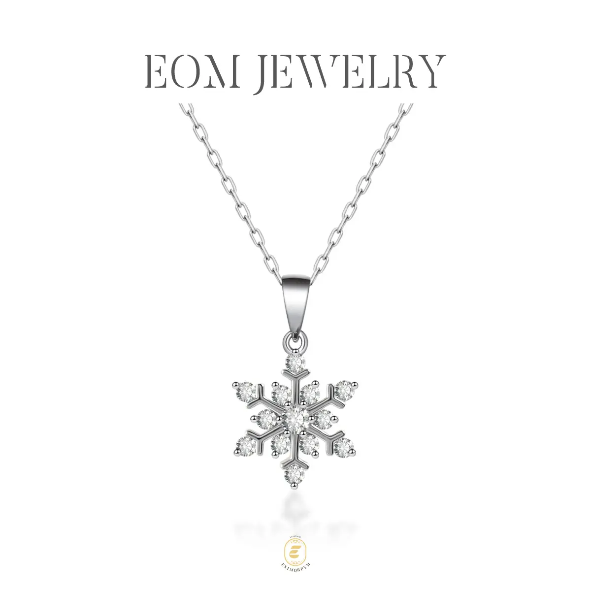 Moissanite Icy Bloom Snowflake Pendant Necklace Silver-Plated Valentine's Day Wedding Engagement Anniversary Romantic Elegant Gift Daily Wear