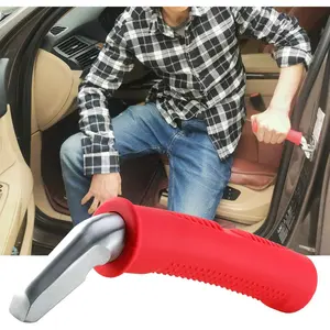 Auto Cane Portable Vehicle Support Handle, Car Door Assist Bar, Supports up to 300 Pounds, Car Door Handle for Elderly (Red)