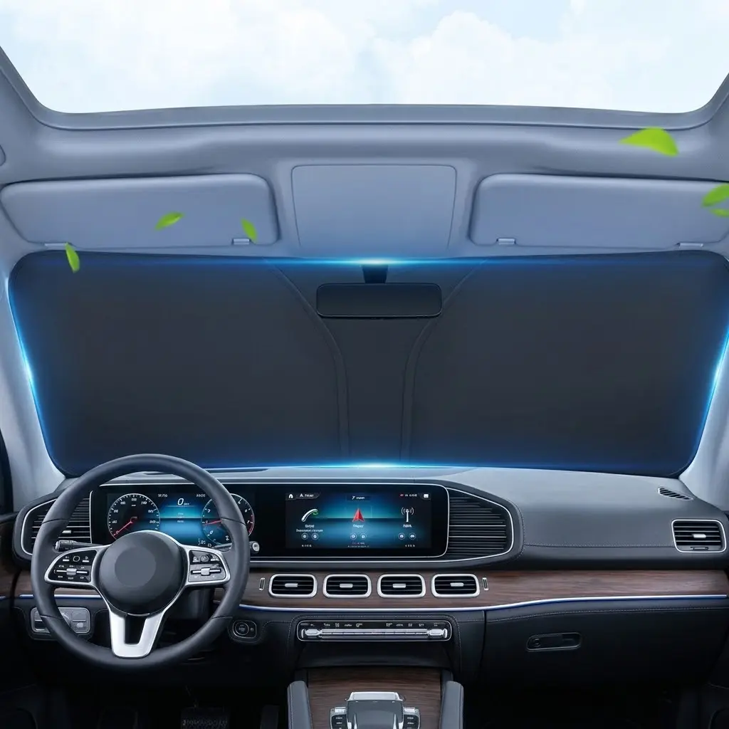 Portable Foldable UV-Blocking Car Sunshade - Heat-Insulating Heat Shield for Sedans, SUVs, Cars - Essential Summer Driving Accessory for Men's Accessories, Women