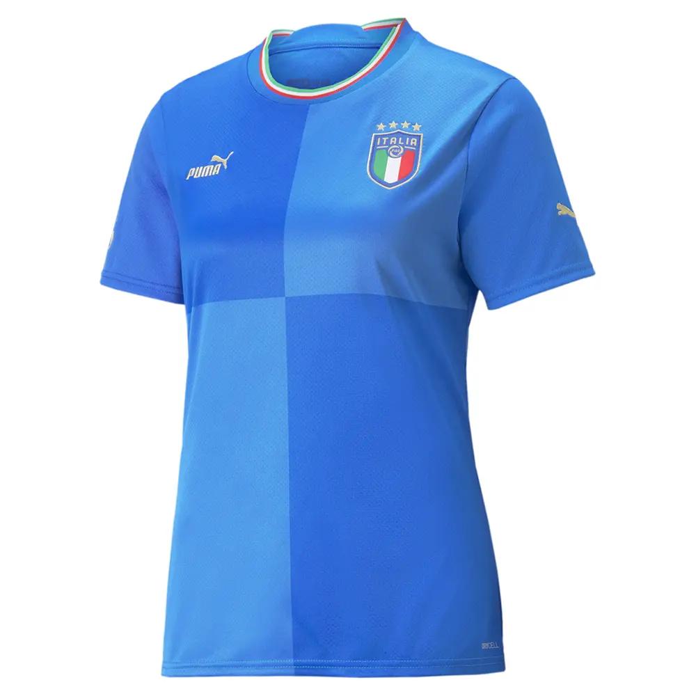 PUMA Womens Figc Home Crew Neck Short Sleeve Jersey Soccer Cleats  - Blue
