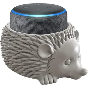 Speaker Table Stand (Hedgehog) - Decorative Holder for  Echo Dot or   Mini - Portable Design, No Sound or Microphone Interference - Durable Poly-