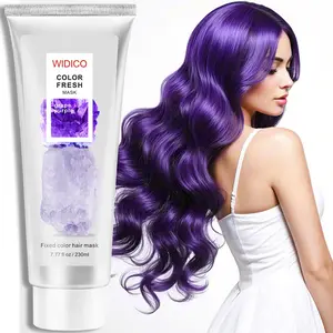 230ml, purple color-enhancing hair mask, conditioner, Hydrating, for dyed hair, quickly repairs faded hair, and fixes dryness, breakage and split ends caused by hair dyeing. Plant-based formula, non-irritating, suitable for all hair types