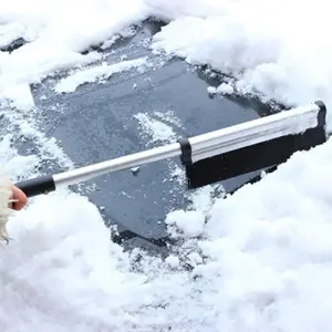 Winter Car Windshield Ice Scraper Extendable Stainless Steel Snow Brush Cleaning Tool Broom Washing Accessories Car Detailing Tools Car Cleaning Supplies