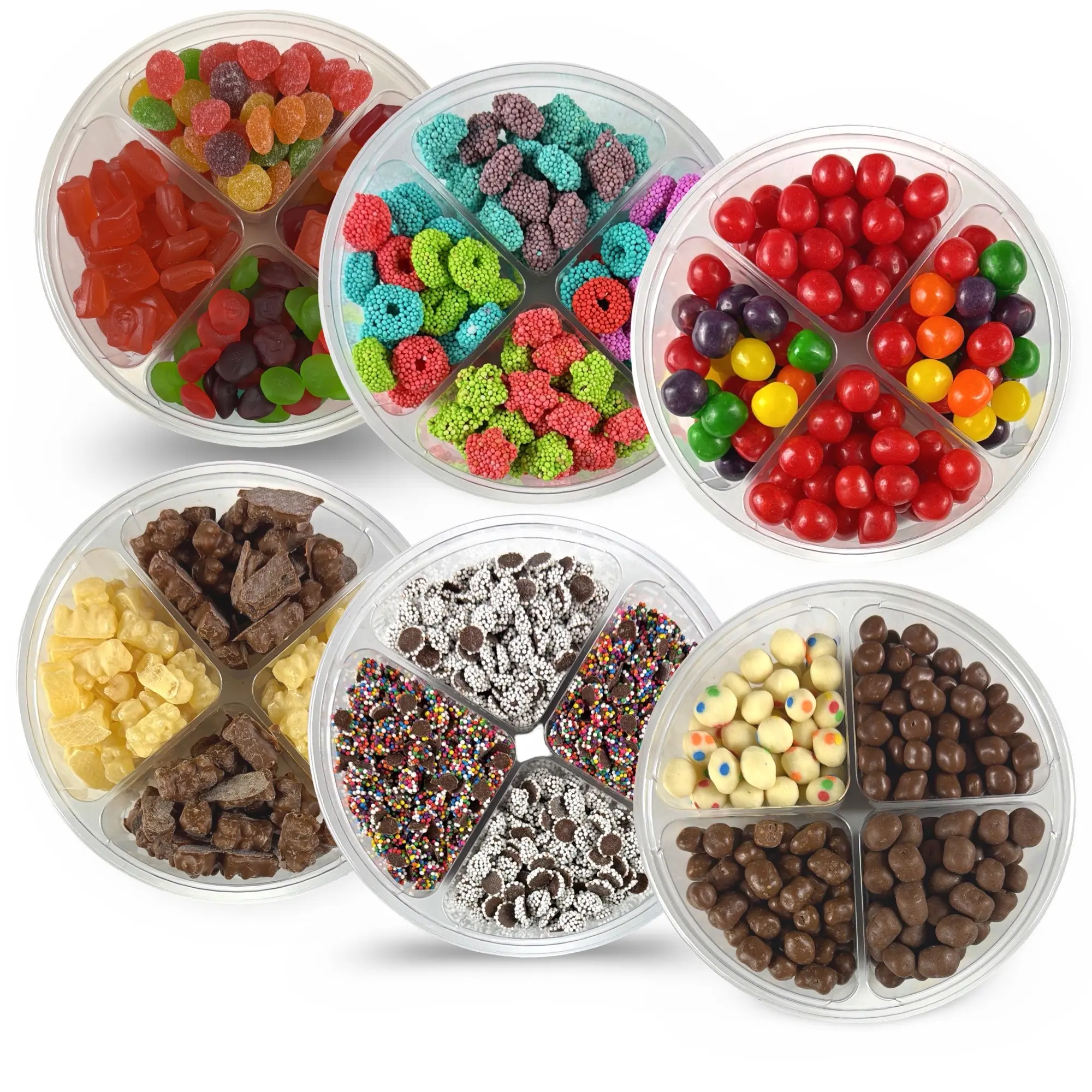 Ultimate Candy & Treats Variety Trays, Premium 4 Compartment Assortments, Choose Your Favorite Style, Gift-Ready