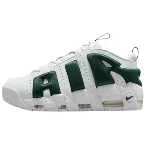 Nike Air More Uptempo Men's Low-Top Retro Basketball Shoes in White and Green - Comfortable, Slip-Resistant, and Durable Trending Shoes, House White Official Shoes to Get / Maison Mihara