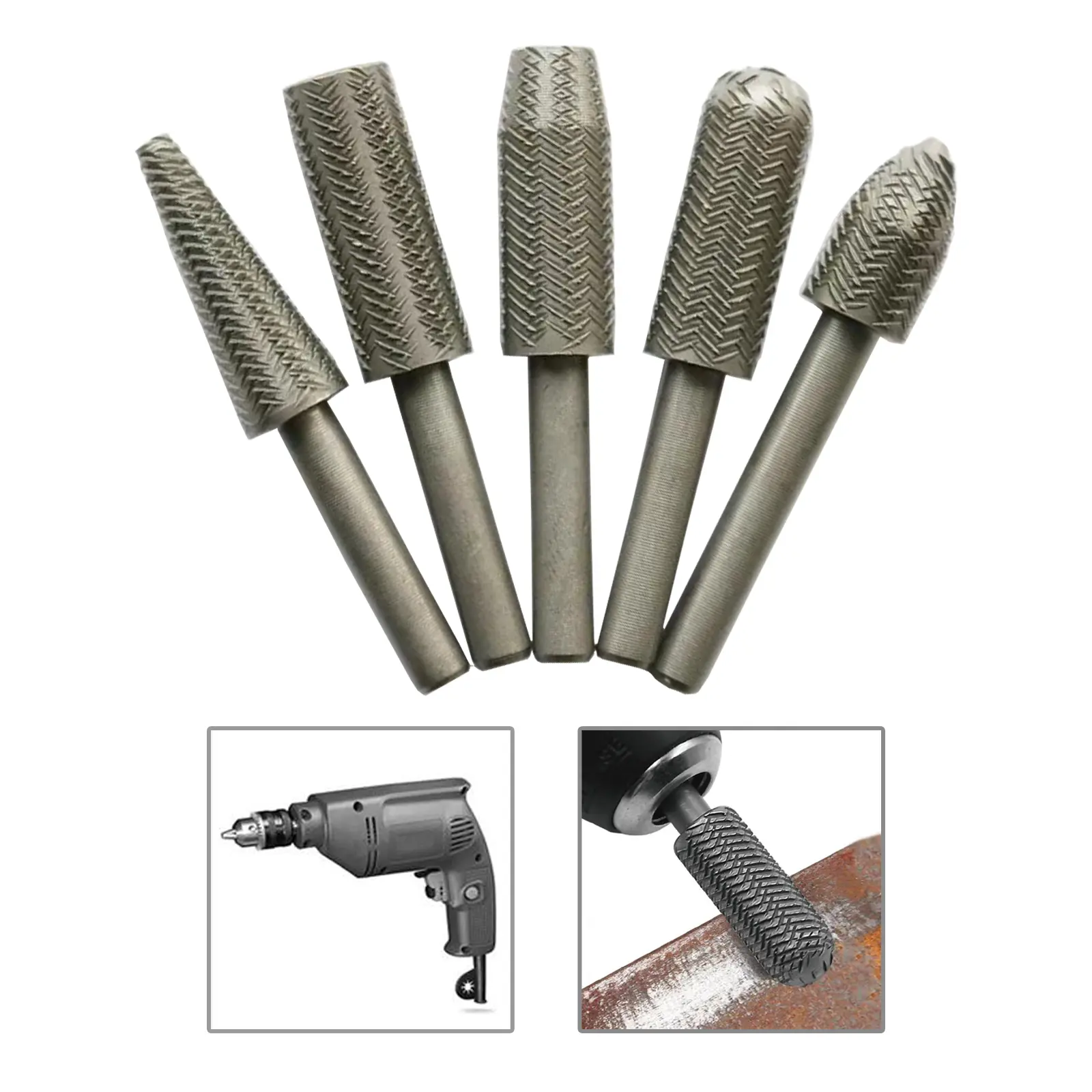 5PCS Woodworking Twist Drill Bit Sets - 6mm Shank, Non-slip, Fast Grinding Speed - Wood Drilling, Metal Cutting for Wood Carving & Metalwork Tools, Metal Cutting Drill Bit Sets, Wood Drilling Drill Bit Sets