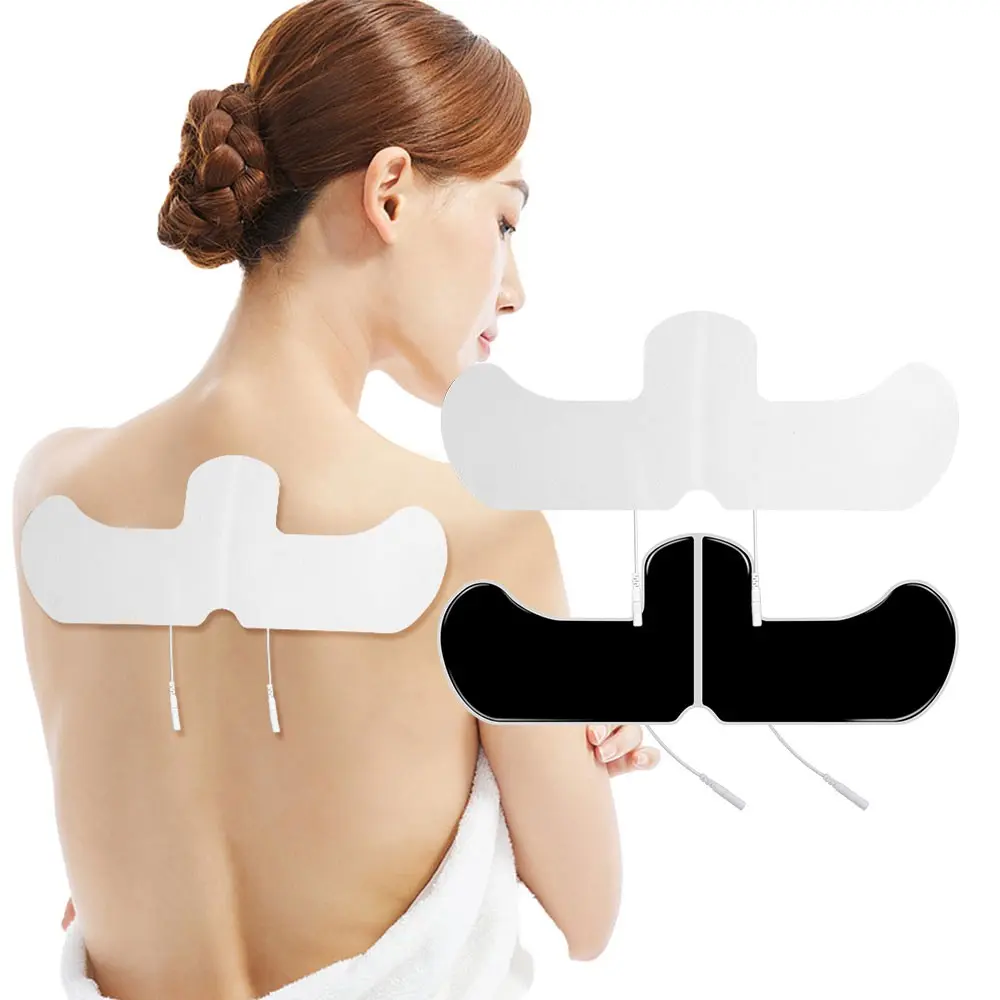 Large Electrode Pads Replacement Physiotherapy Tens Electrode Pad For EMS Muscle Stimulator Pulse Therapy Massager Conductive Gel Patch Acupuncture Electrostimulator Massage Accessories Attachment Reusable 2mm Plug